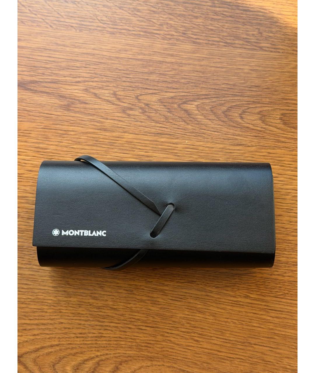 MONTBLANC Темно-синие пластиковые солнцезащитные очки, фото 4