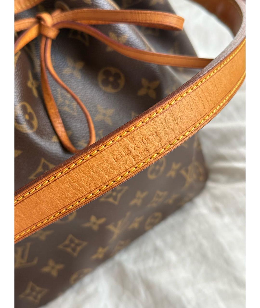 LOUIS VUITTON Коричневая сумка тоут из канвы, фото 5