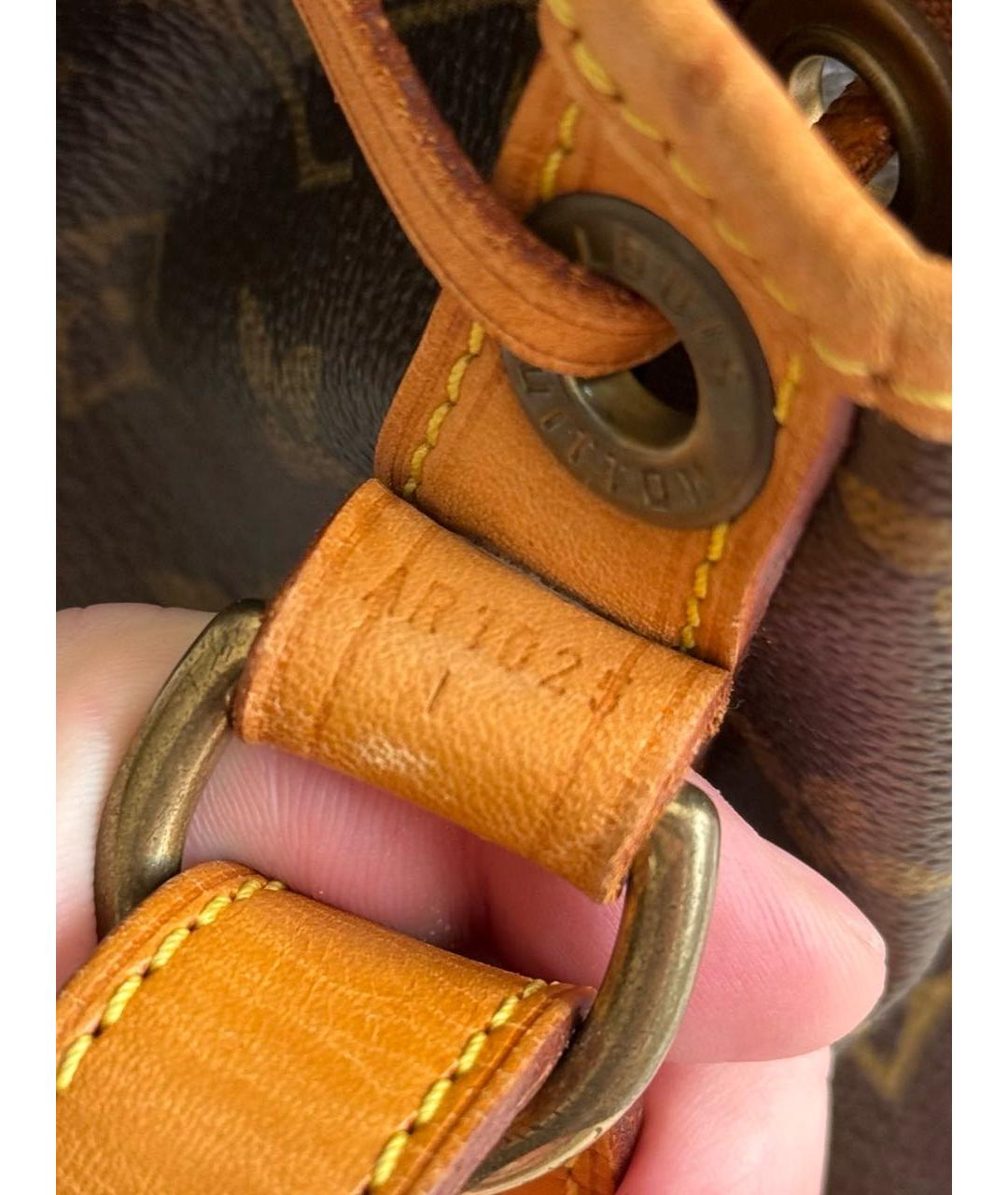 LOUIS VUITTON Коричневая сумка тоут из канвы, фото 6