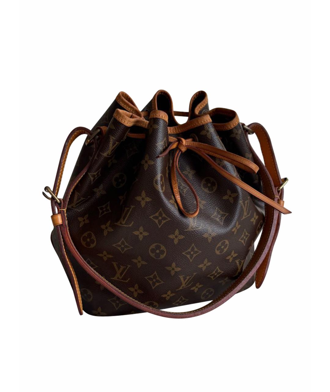 LOUIS VUITTON Коричневая сумка тоут из канвы, фото 1