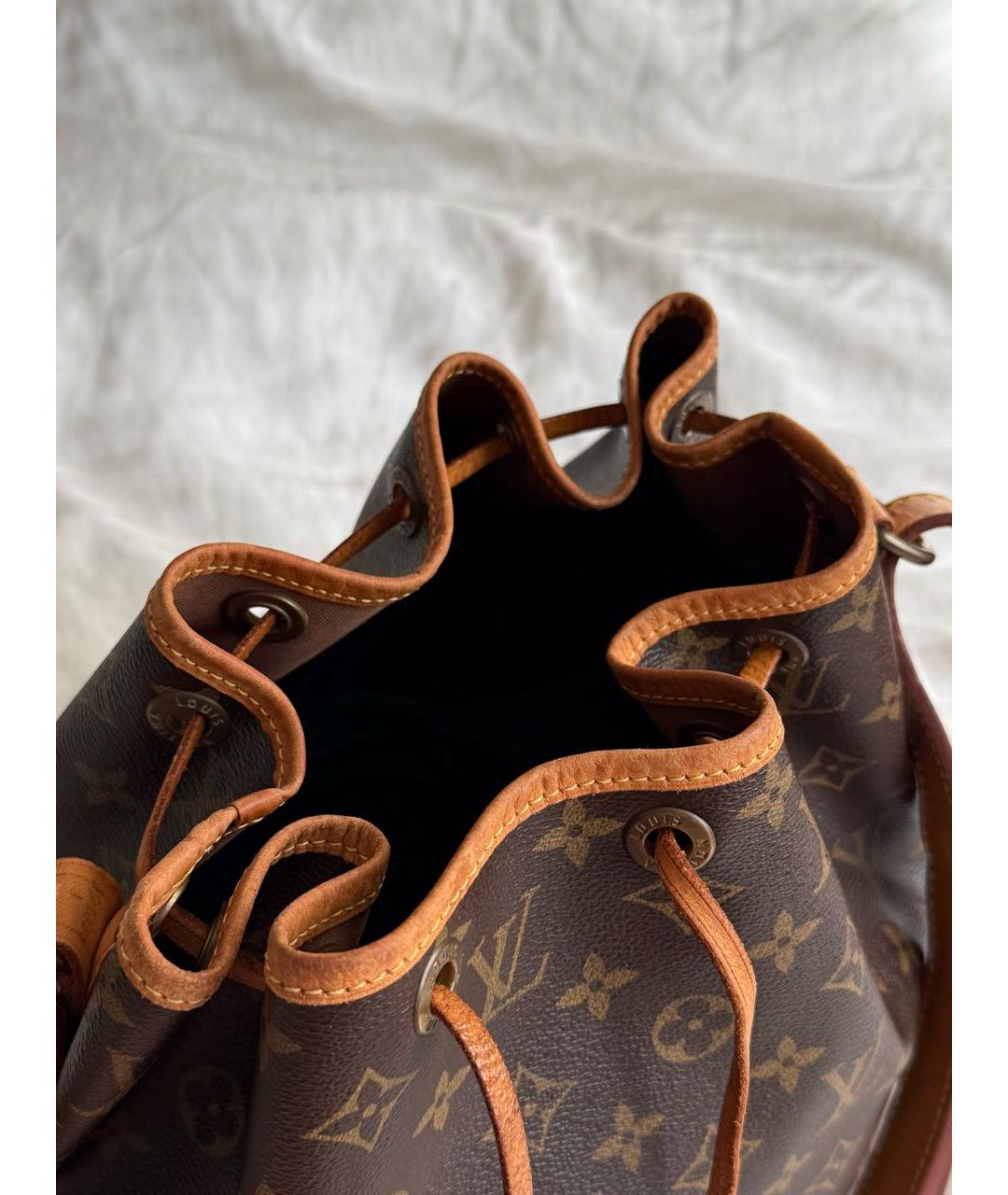 LOUIS VUITTON Коричневая сумка тоут из канвы, фото 4