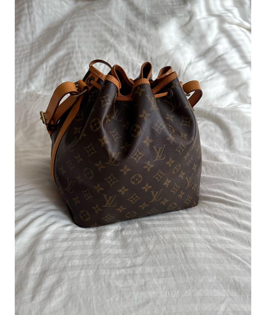 LOUIS VUITTON Коричневая сумка тоут из канвы, фото 2