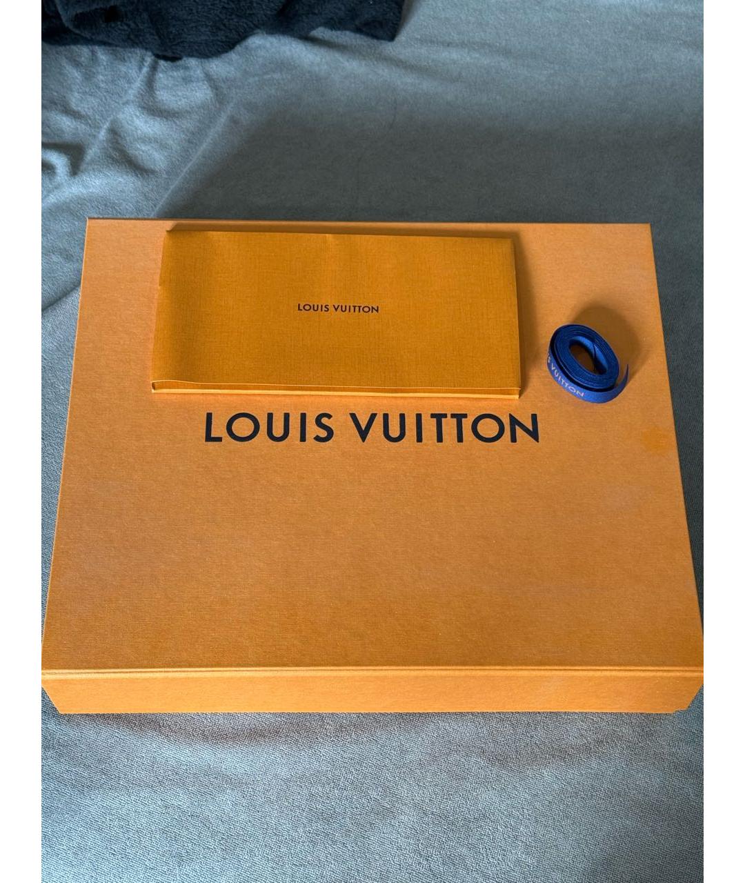 LOUIS VUITTON Серый шерстяной шарф, фото 6