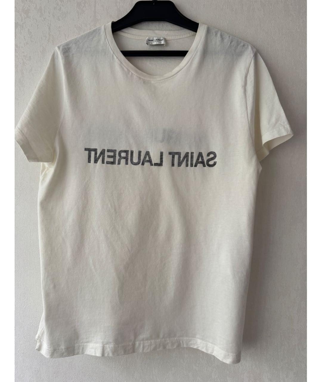 SAINT LAURENT Хлопковая футболка, фото 6