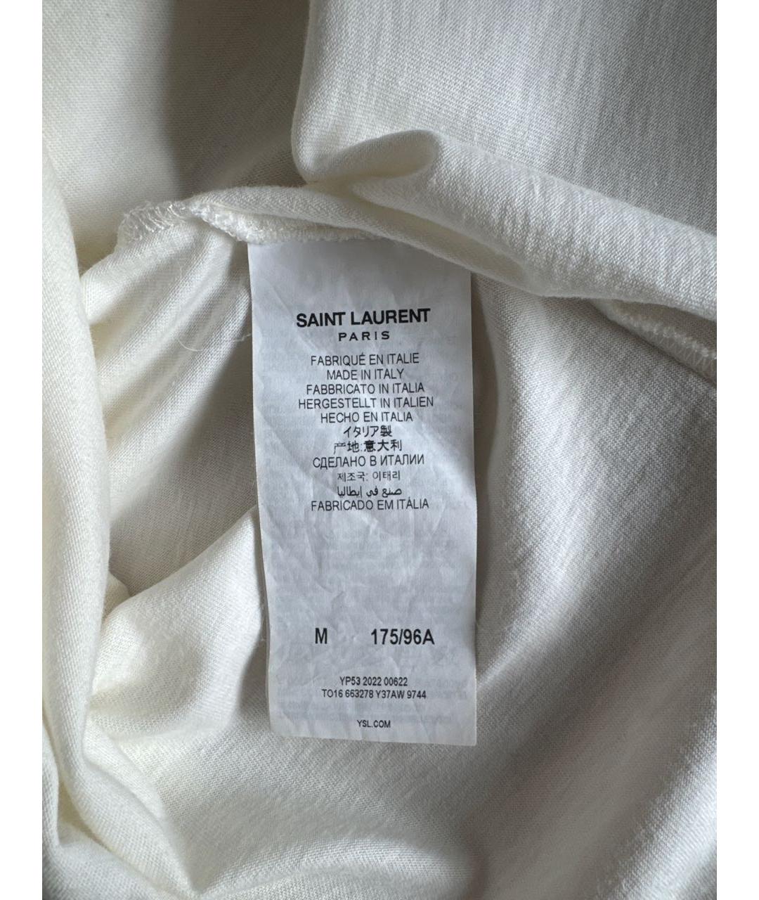 SAINT LAURENT Хлопковая футболка, фото 4