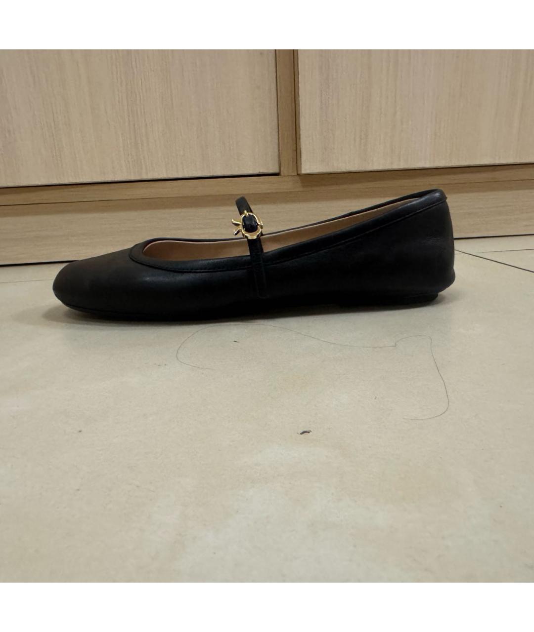 GIANVITO ROSSI Черные кожаные балетки, фото 7