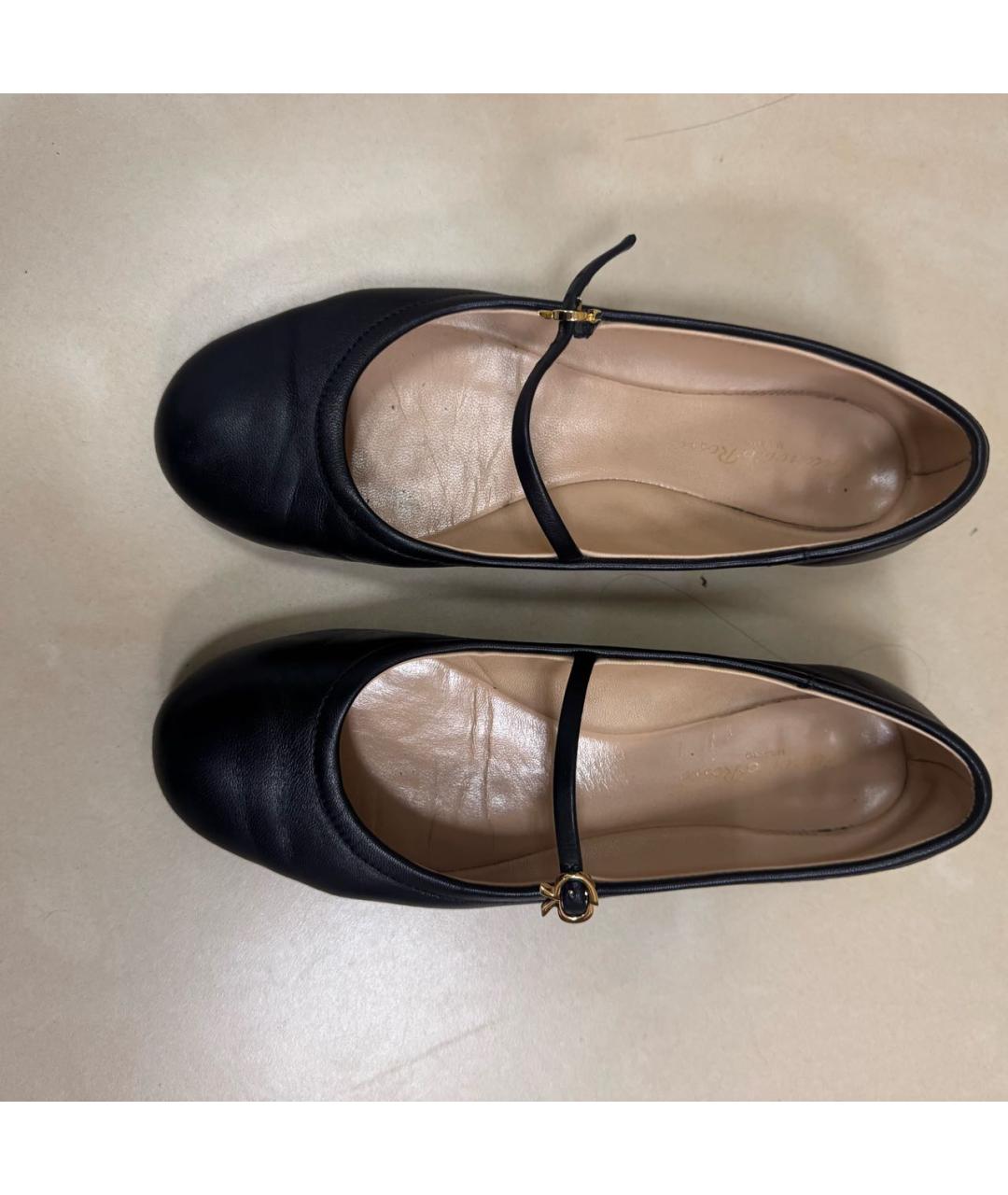GIANVITO ROSSI Черные кожаные балетки, фото 2