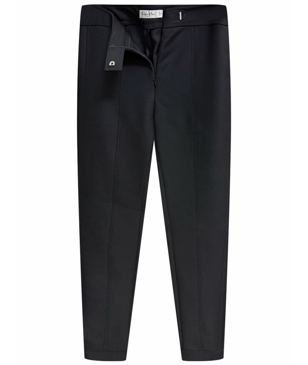 CHRISTIAN DIOR Черные шерстяные прямые брюки, фото 1