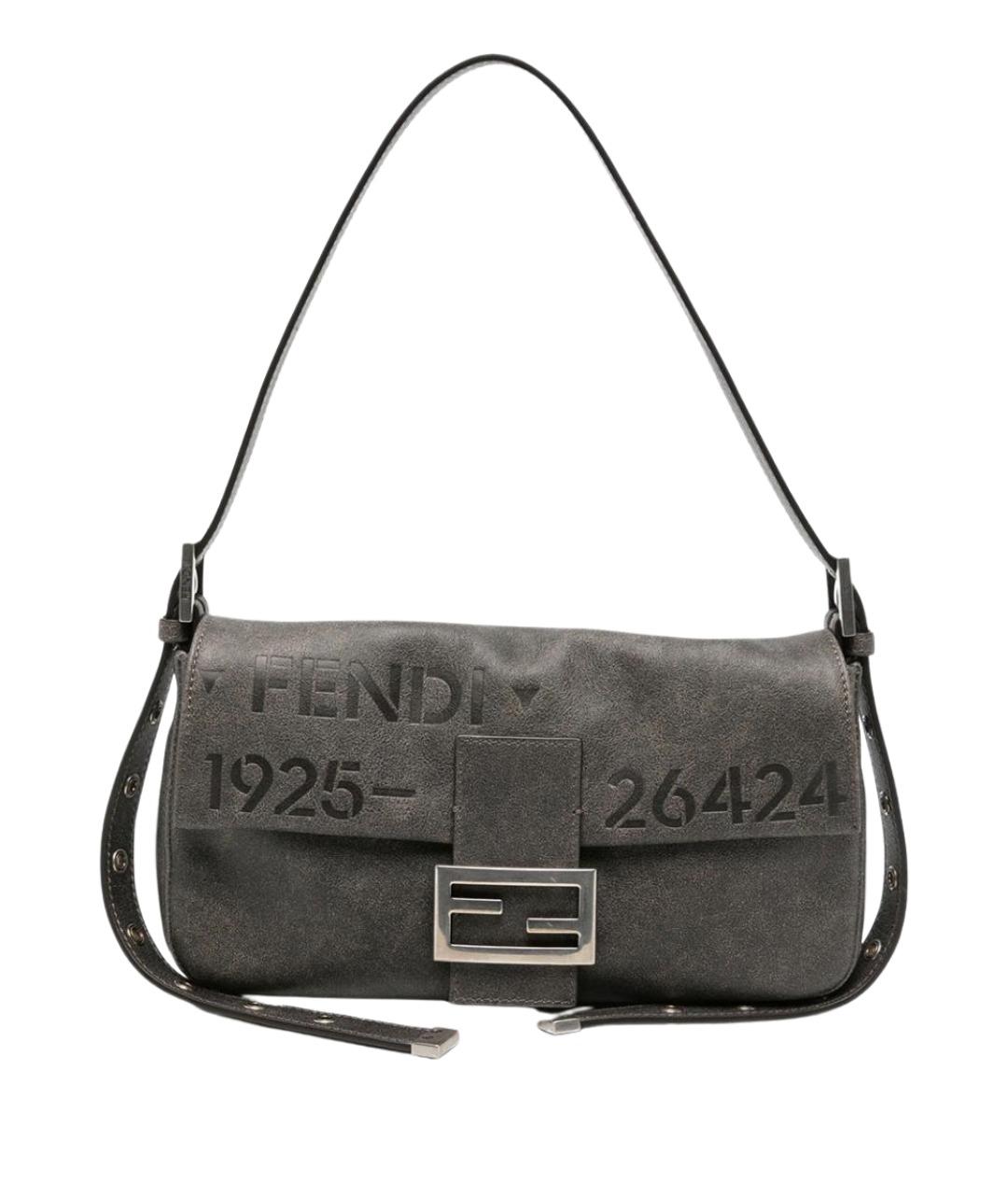 FENDI Черная кожаная сумка через плечо, фото 1