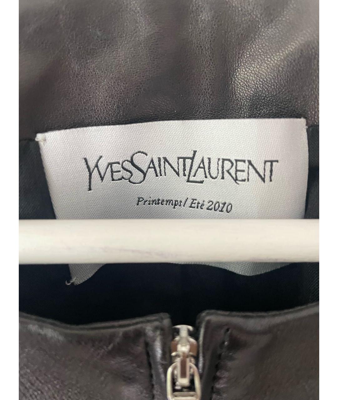 SAINT LAURENT Черная кожаная куртка, фото 5