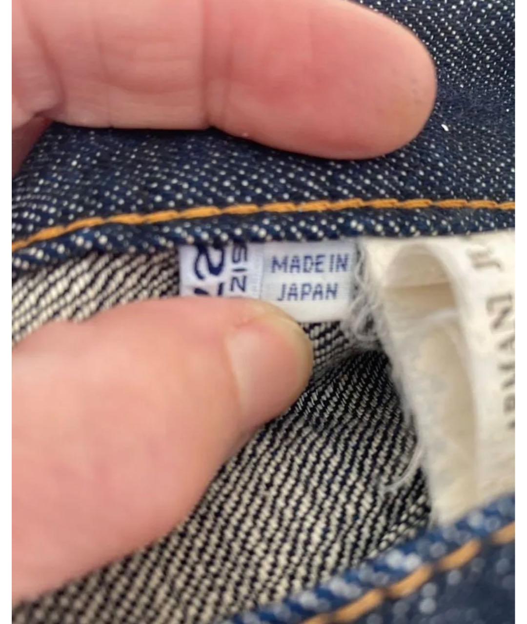 ARMANI JEANS Темно-синие хлопковые прямые джинсы, фото 5