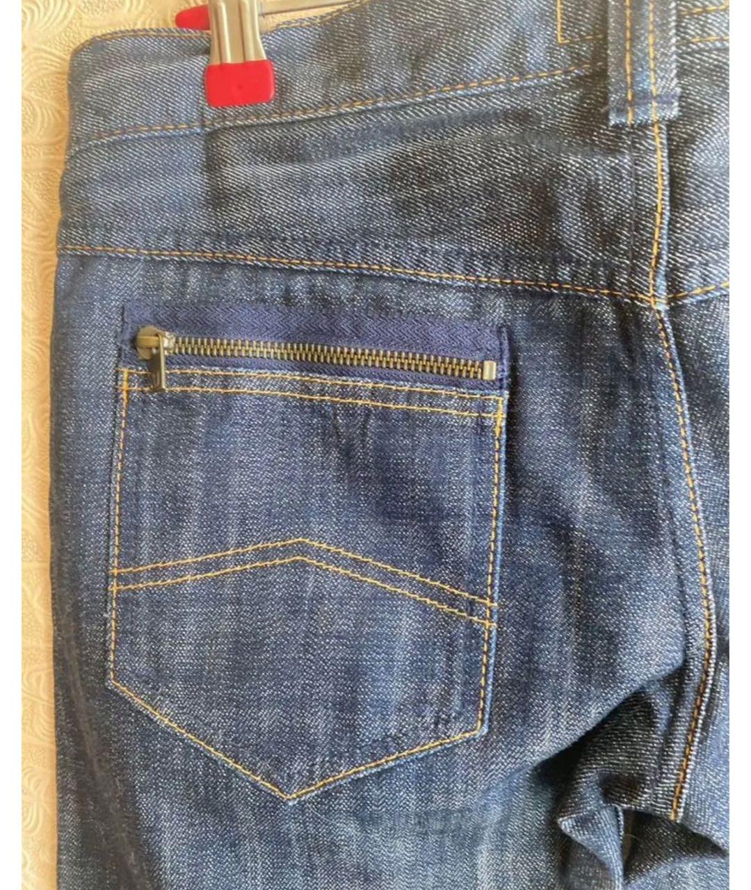 ARMANI JEANS Темно-синие хлопковые прямые джинсы, фото 6