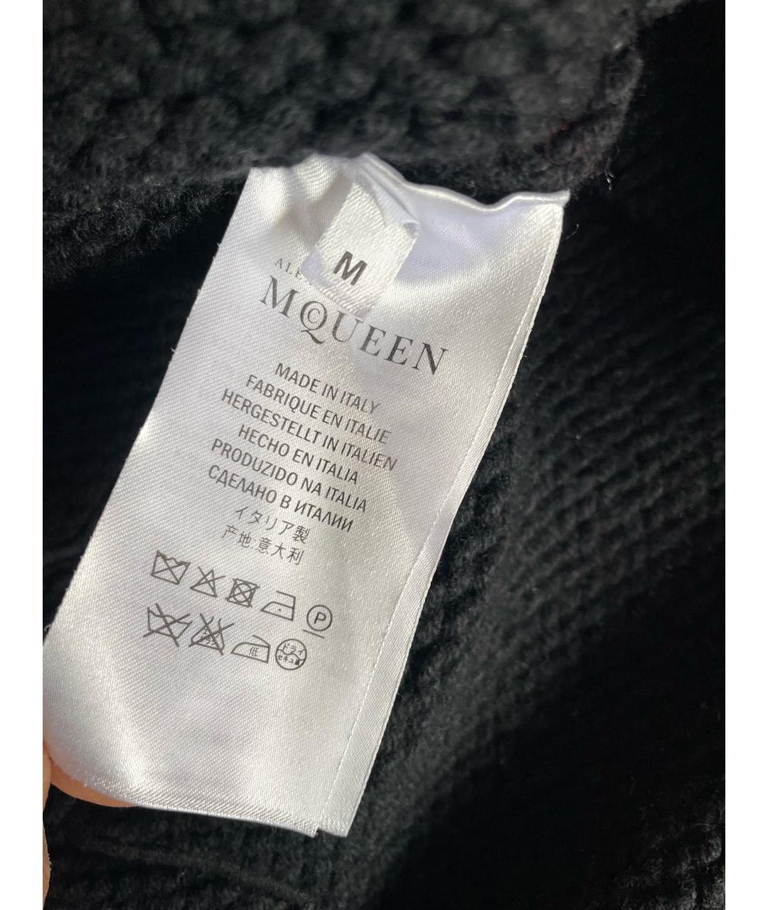 ALEXANDER MCQUEEN Черный шерстяной кардиган, фото 5