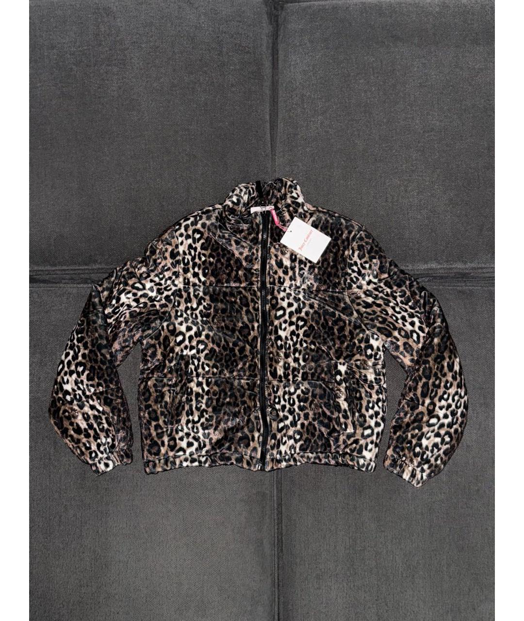 JUICY COUTURE Коричневый велюровый пуховик, фото 7