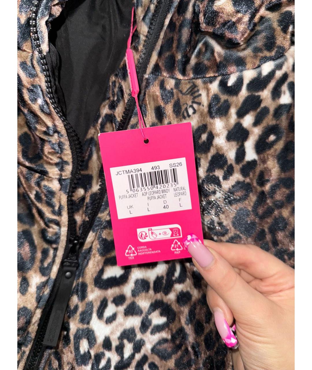 JUICY COUTURE Коричневый велюровый пуховик, фото 3