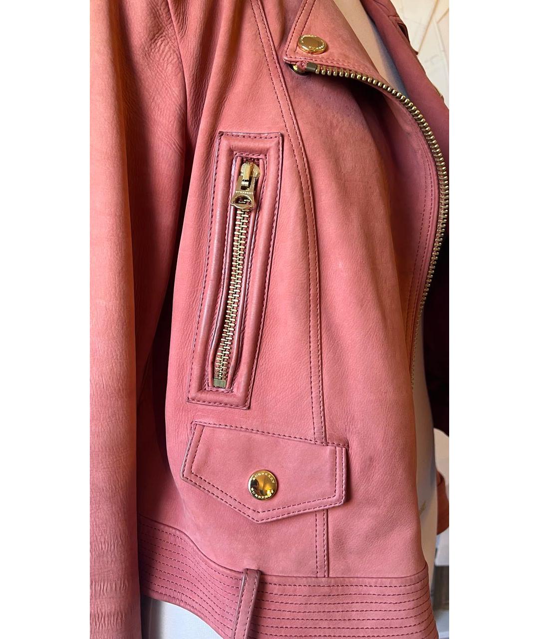 BURBERRY Розовая замшевая куртка, фото 5