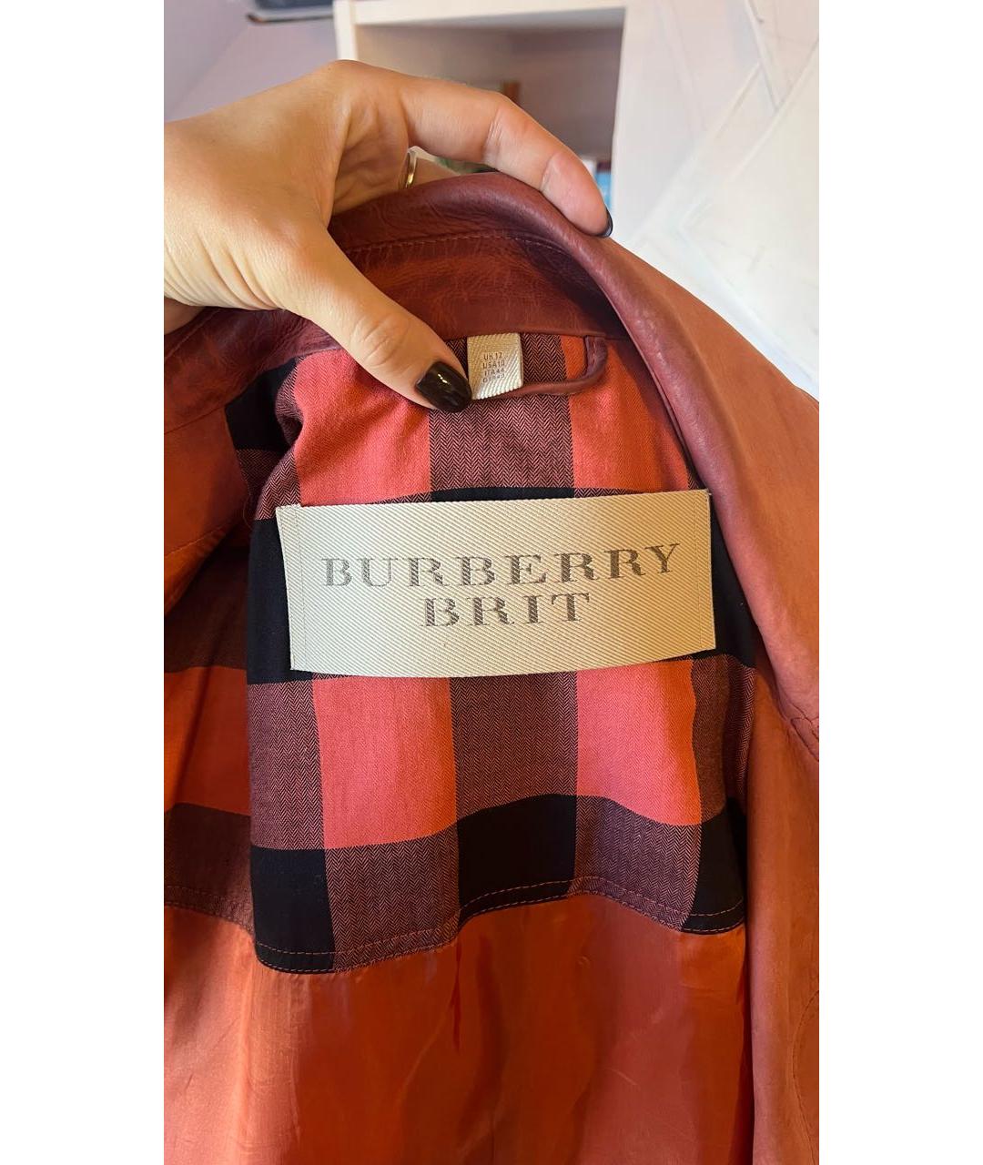 BURBERRY Розовая замшевая куртка, фото 3