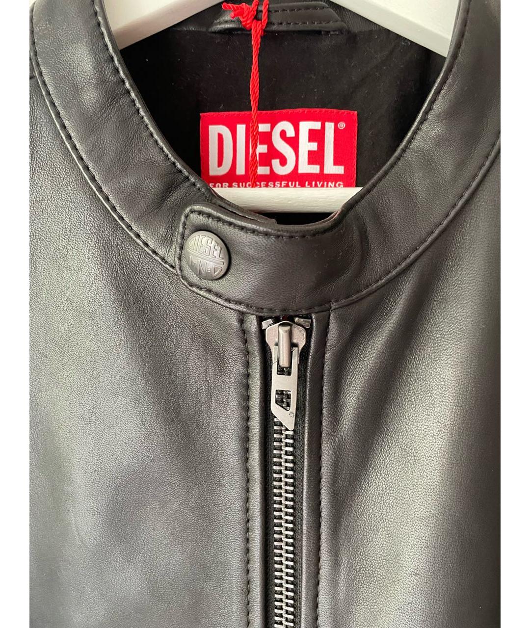 DIESEL Черная кожаная куртка, фото 3