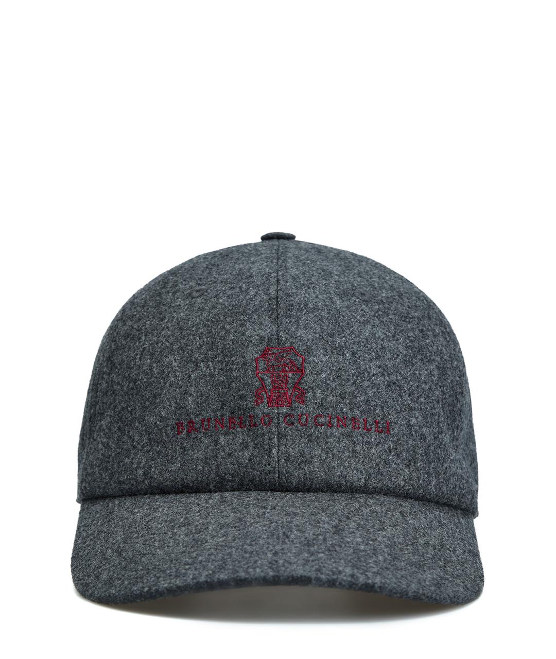 BRUNELLO CUCINELLI Серая шерстяная кепка/бейсболка, фото 1