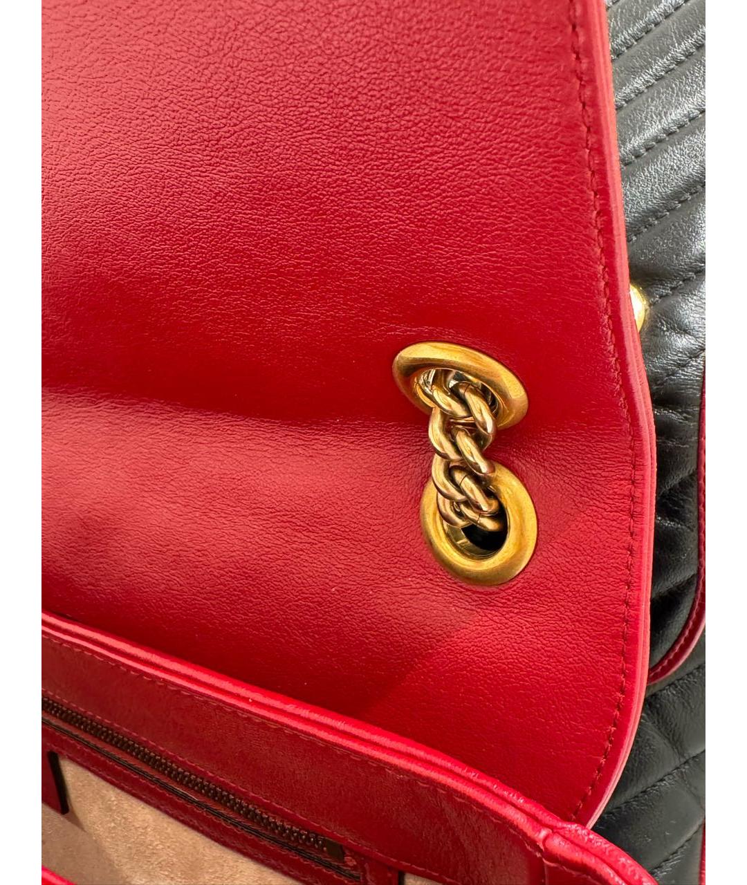 GUCCI Черная кожаная сумка через плечо, фото 7