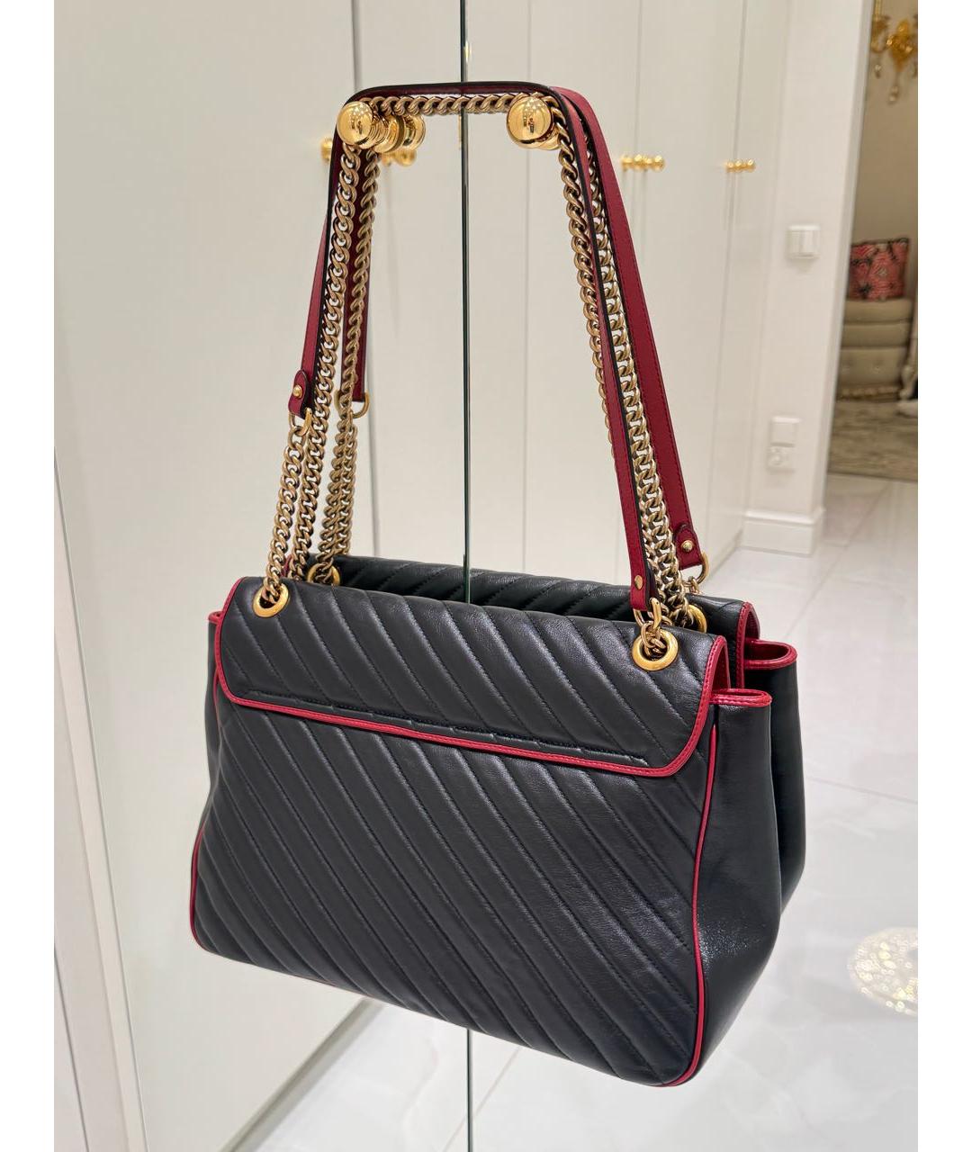 GUCCI Черная кожаная сумка через плечо, фото 2