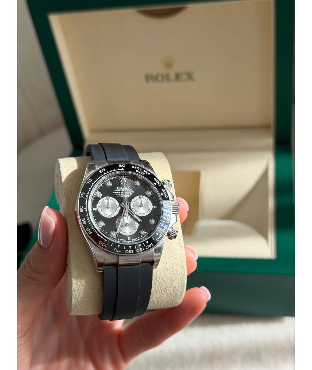 ROLEX Белые часы из белого золота, фото 2