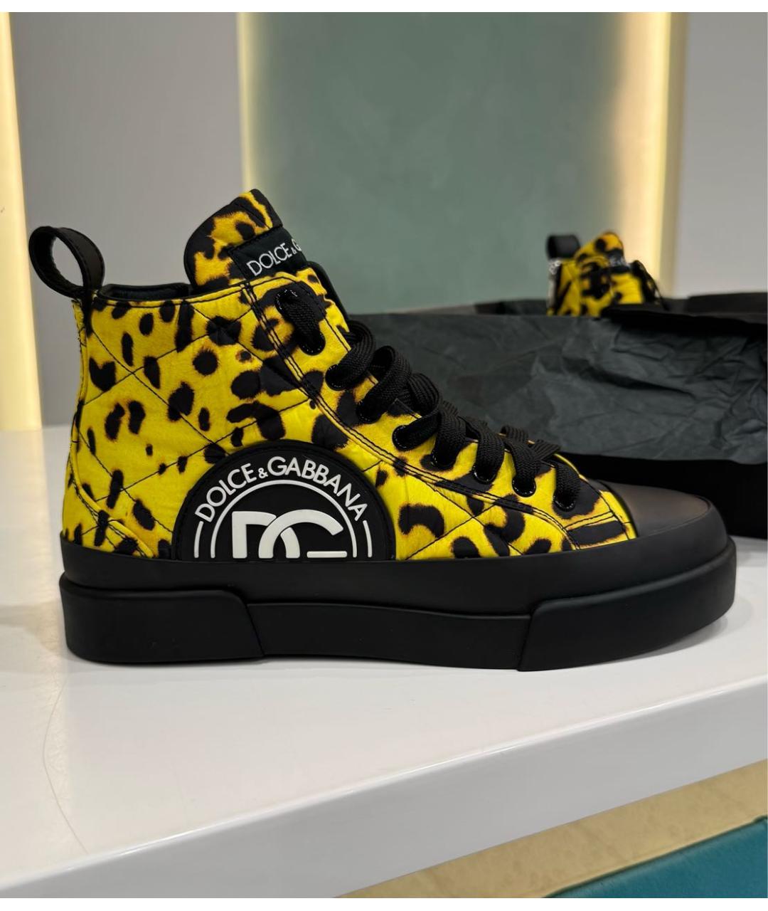 DOLCE&GABBANA Желтые кеды, фото 8