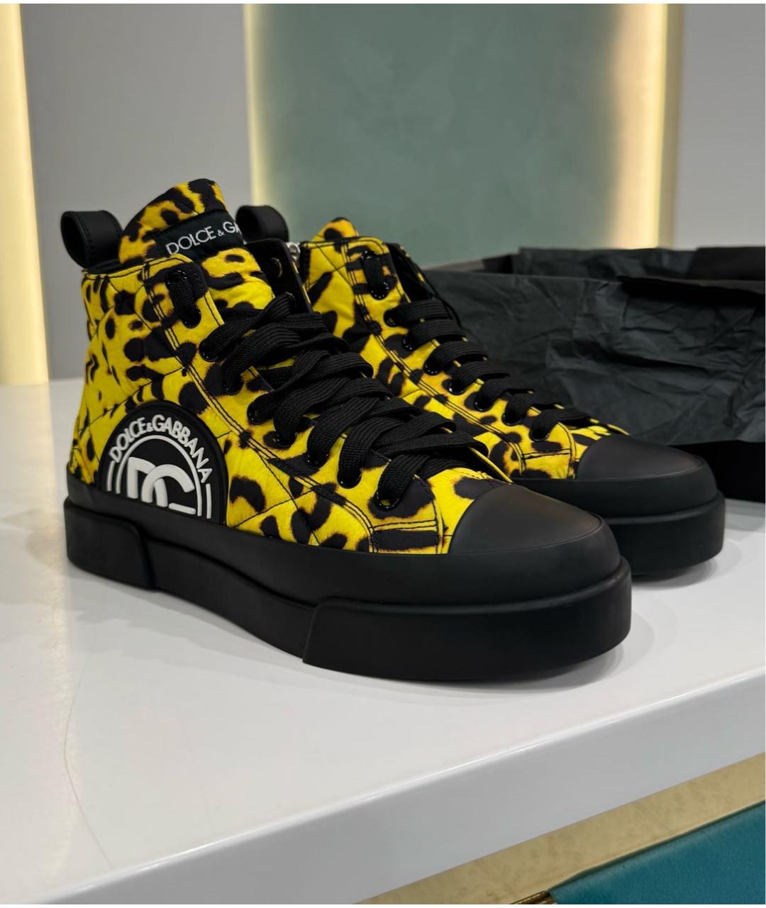 DOLCE&GABBANA Желтые кеды, фото 2
