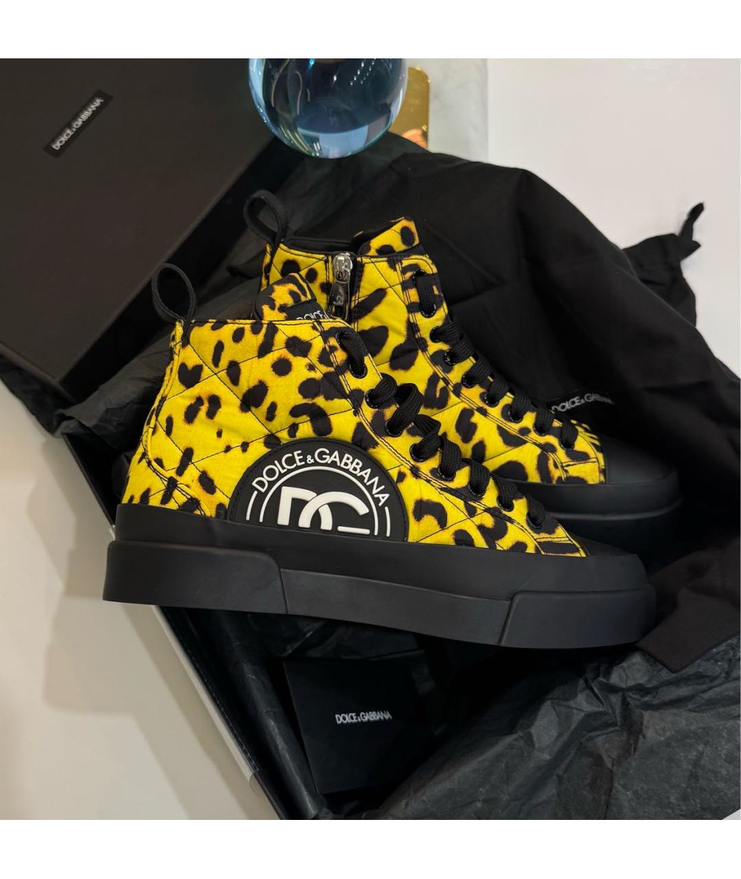 DOLCE&GABBANA Желтые кеды, фото 7