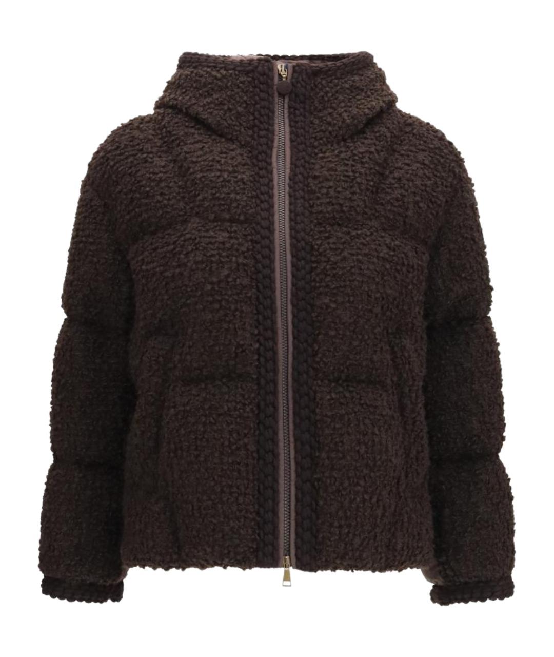 MONCLER Коричневая шерстяная куртка, фото 1