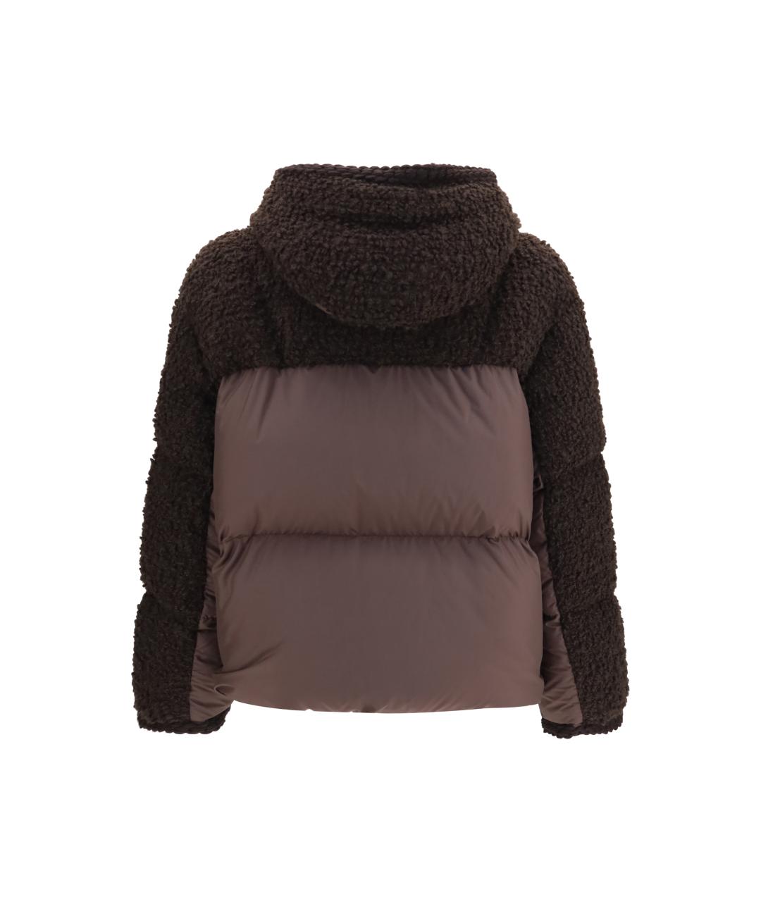 MONCLER Коричневая шерстяная куртка, фото 2