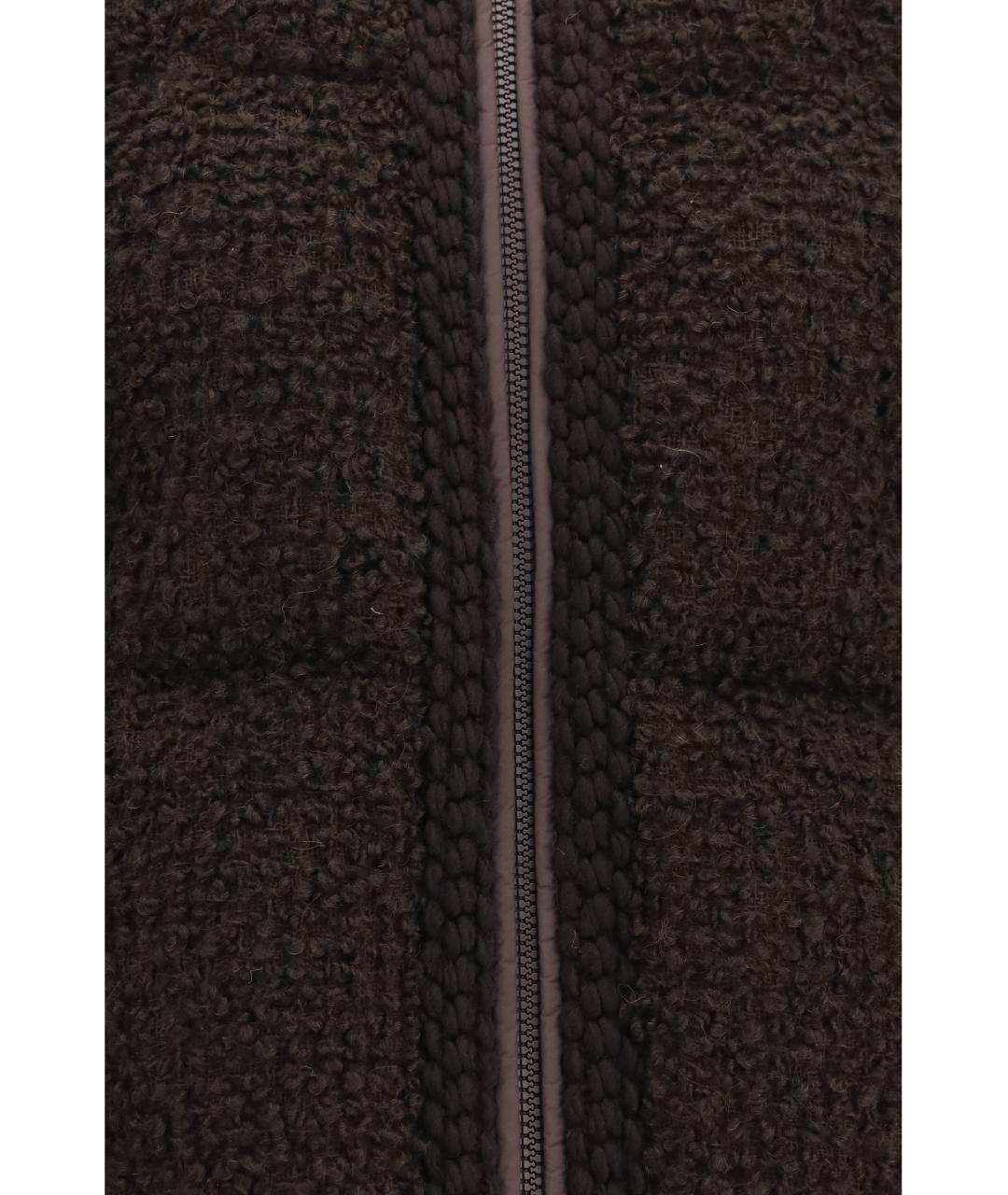 MONCLER Коричневая шерстяная куртка, фото 3