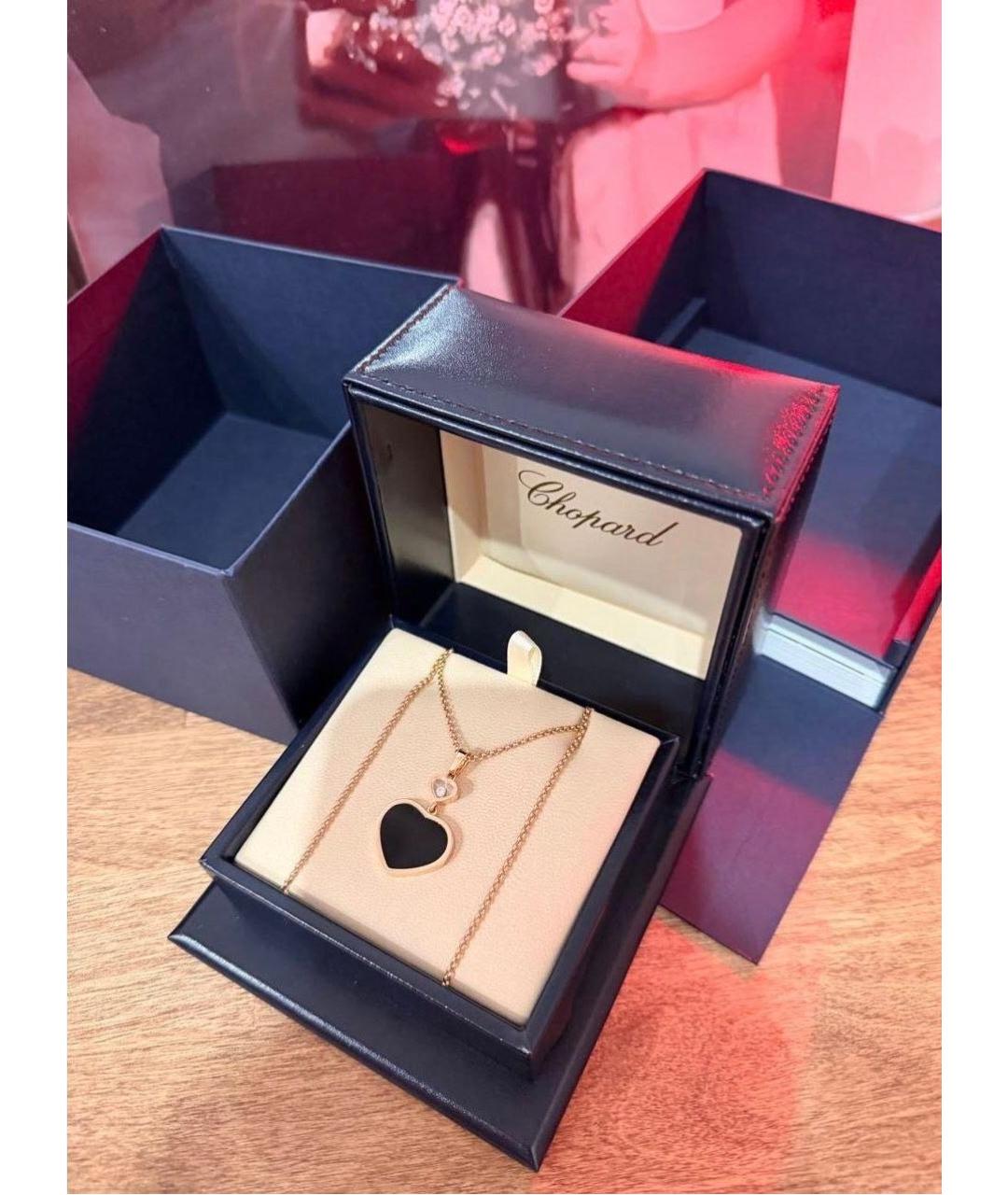 CHOPARD Черное колье из розового золота, фото 2