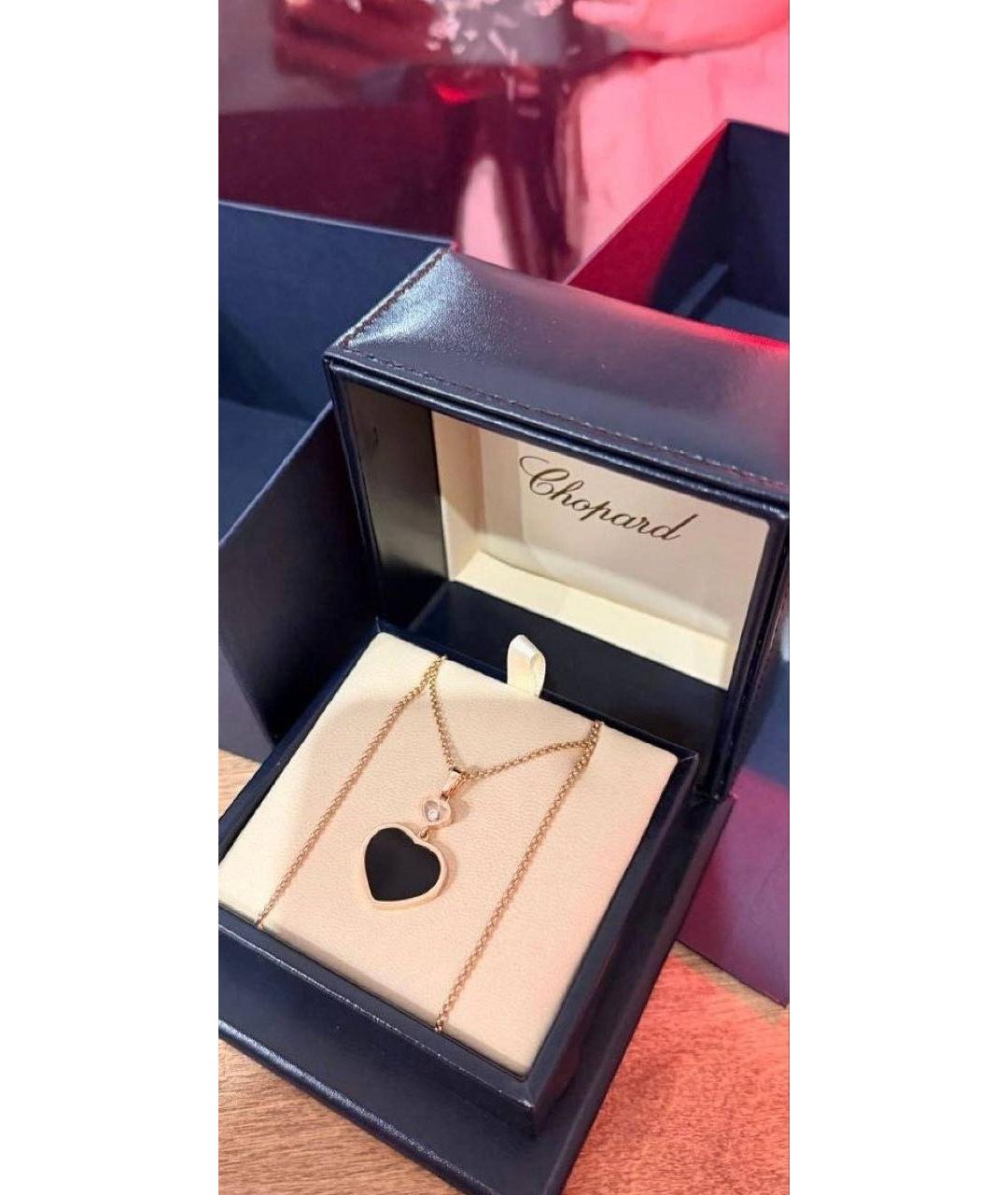 CHOPARD Черное колье из розового золота, фото 5