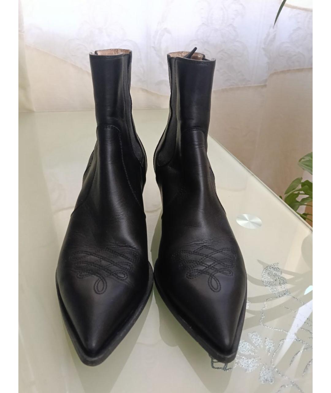 GIANVITO ROSSI Черные кожаные сапоги, фото 2