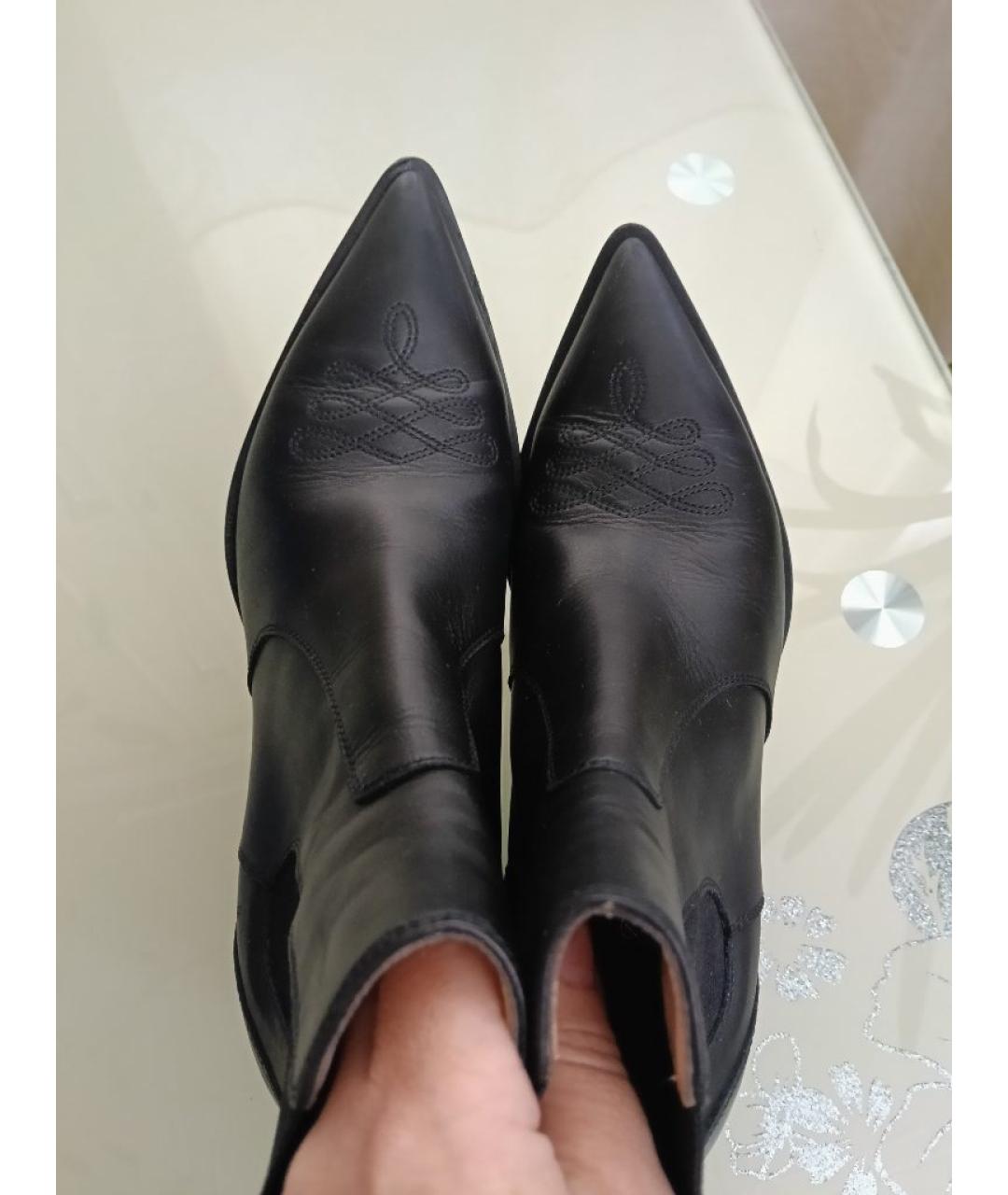 GIANVITO ROSSI Черные кожаные сапоги, фото 3