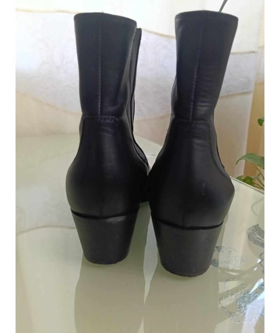 GIANVITO ROSSI Черные кожаные сапоги, фото 4