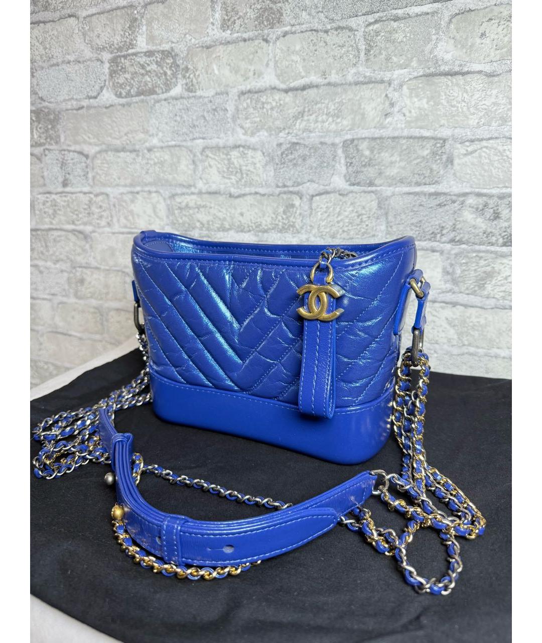 CHANEL Синяя сумка через плечо, фото 2