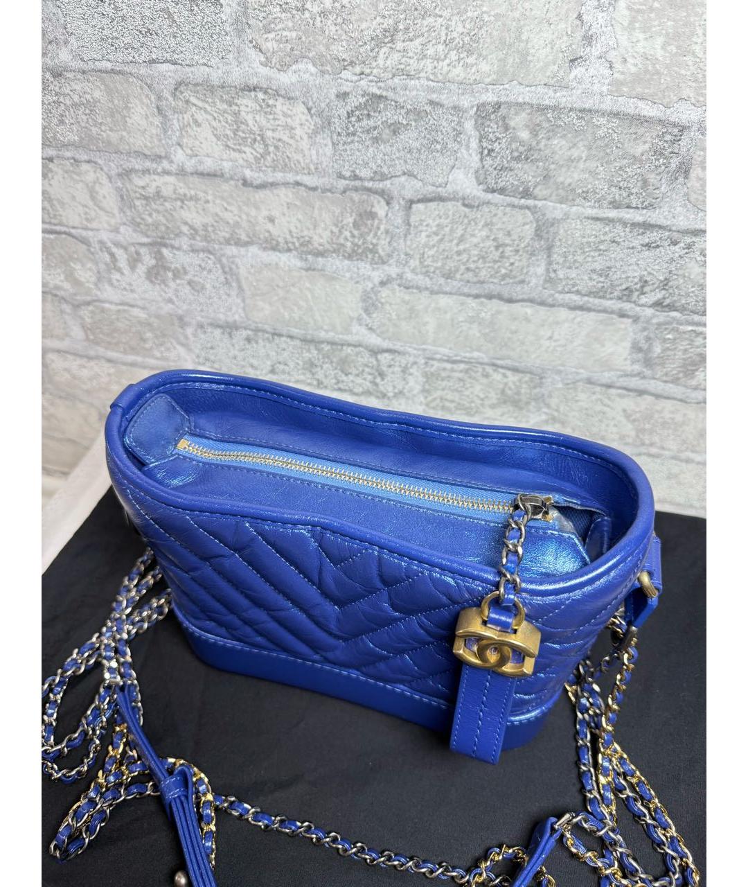 CHANEL Синяя сумка через плечо, фото 4