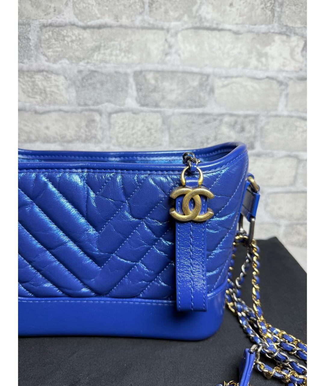 CHANEL Синяя сумка через плечо, фото 3