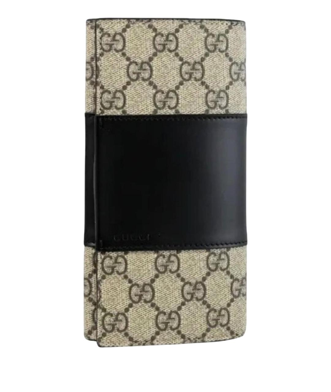 GUCCI Бежевый кожаный кошелек, фото 1