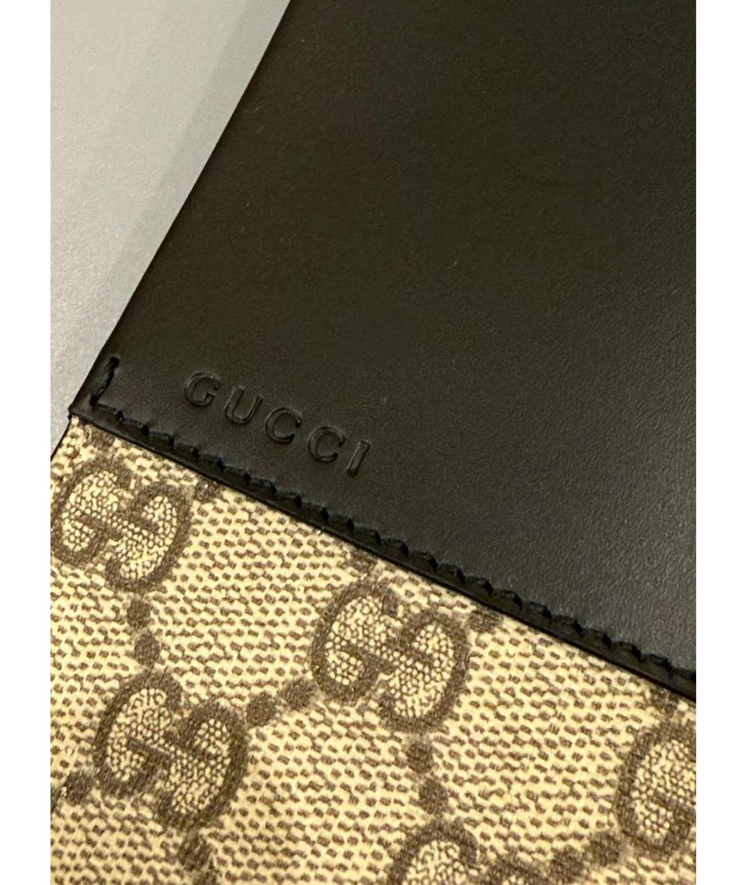 GUCCI Бежевый кожаный кошелек, фото 7