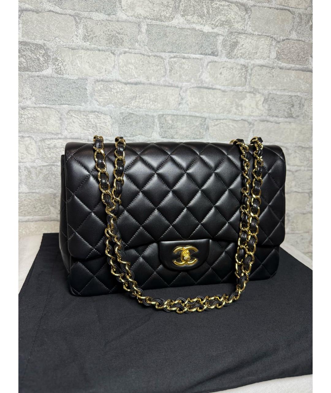 CHANEL Черная кожаная сумка через плечо, фото 3