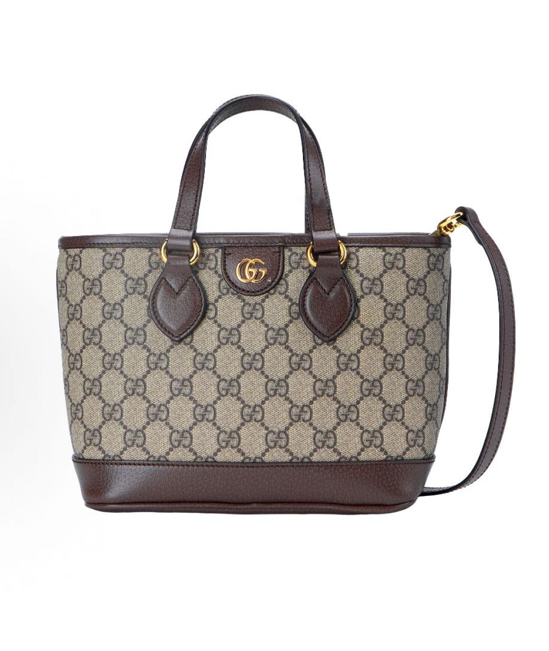 GUCCI Бежевая кожаная сумка через плечо, фото 9