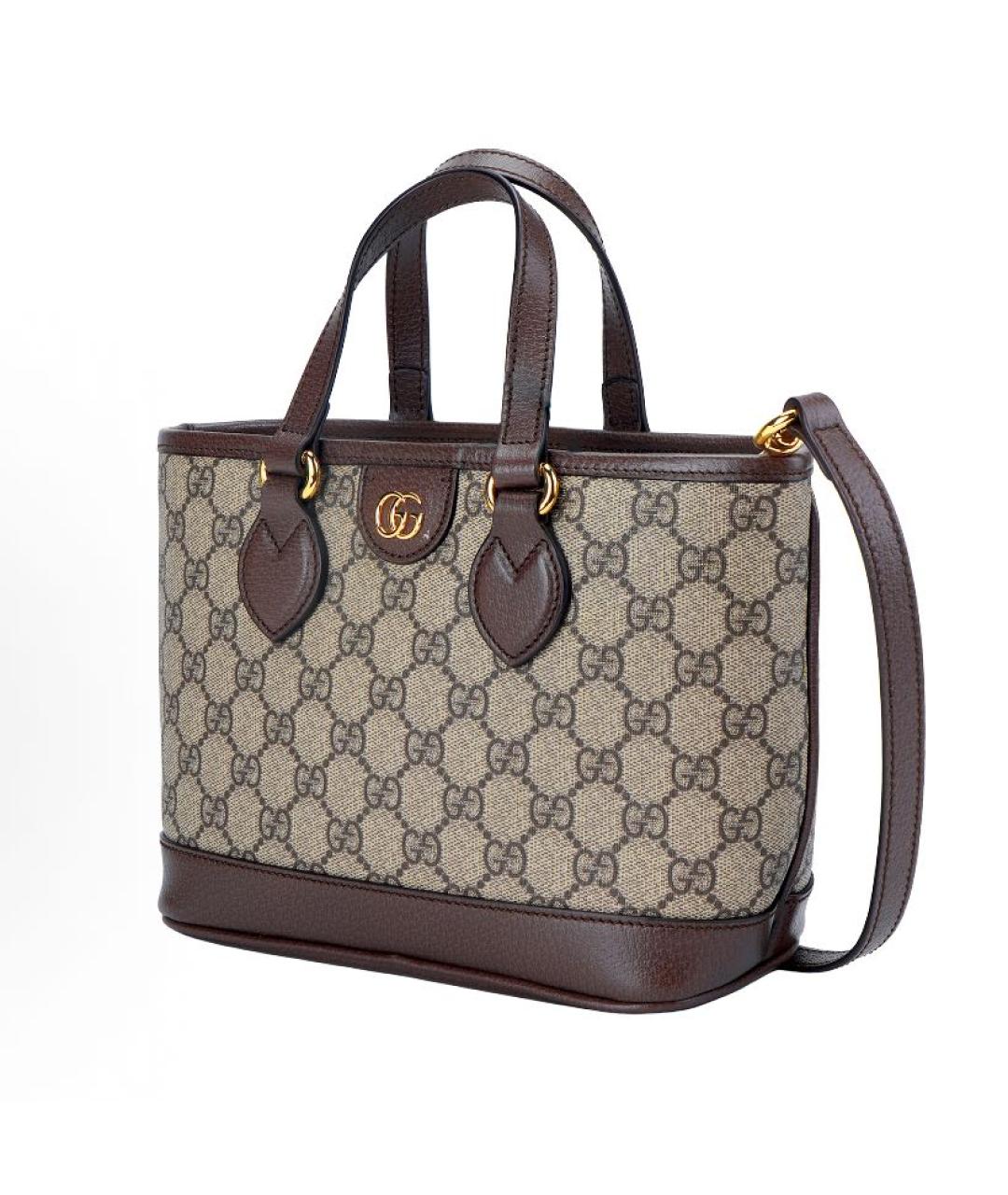 GUCCI Бежевая кожаная сумка через плечо, фото 2