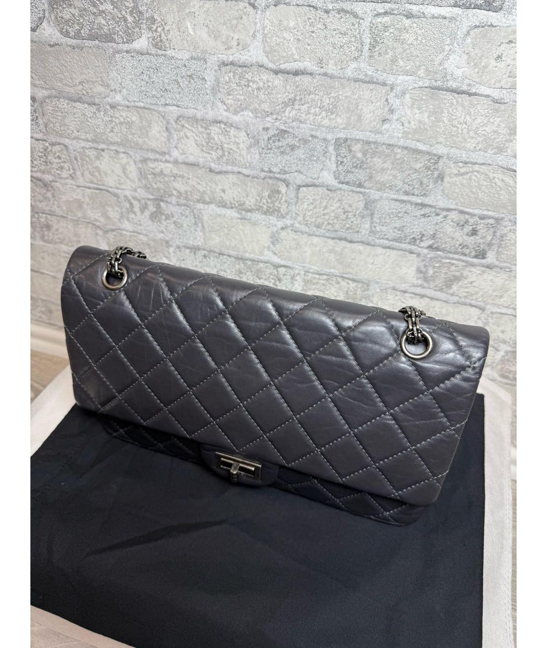 CHANEL Серая кожаная сумка на плечо, фото 3