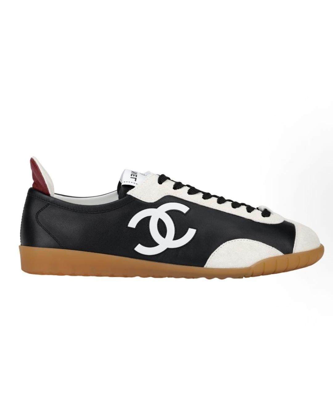 CHANEL Черные кожаные кеды, фото 10