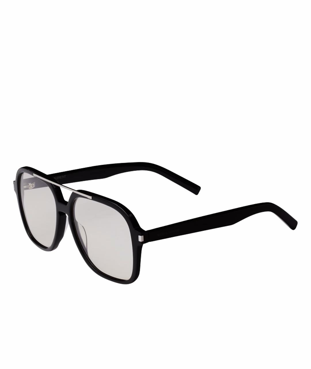 SAINT LAURENT Черные пластиковые солнцезащитные очки, фото 1