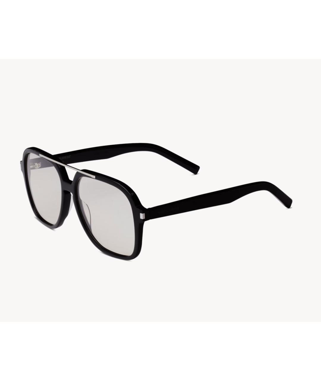 SAINT LAURENT Черные пластиковые солнцезащитные очки, фото 3