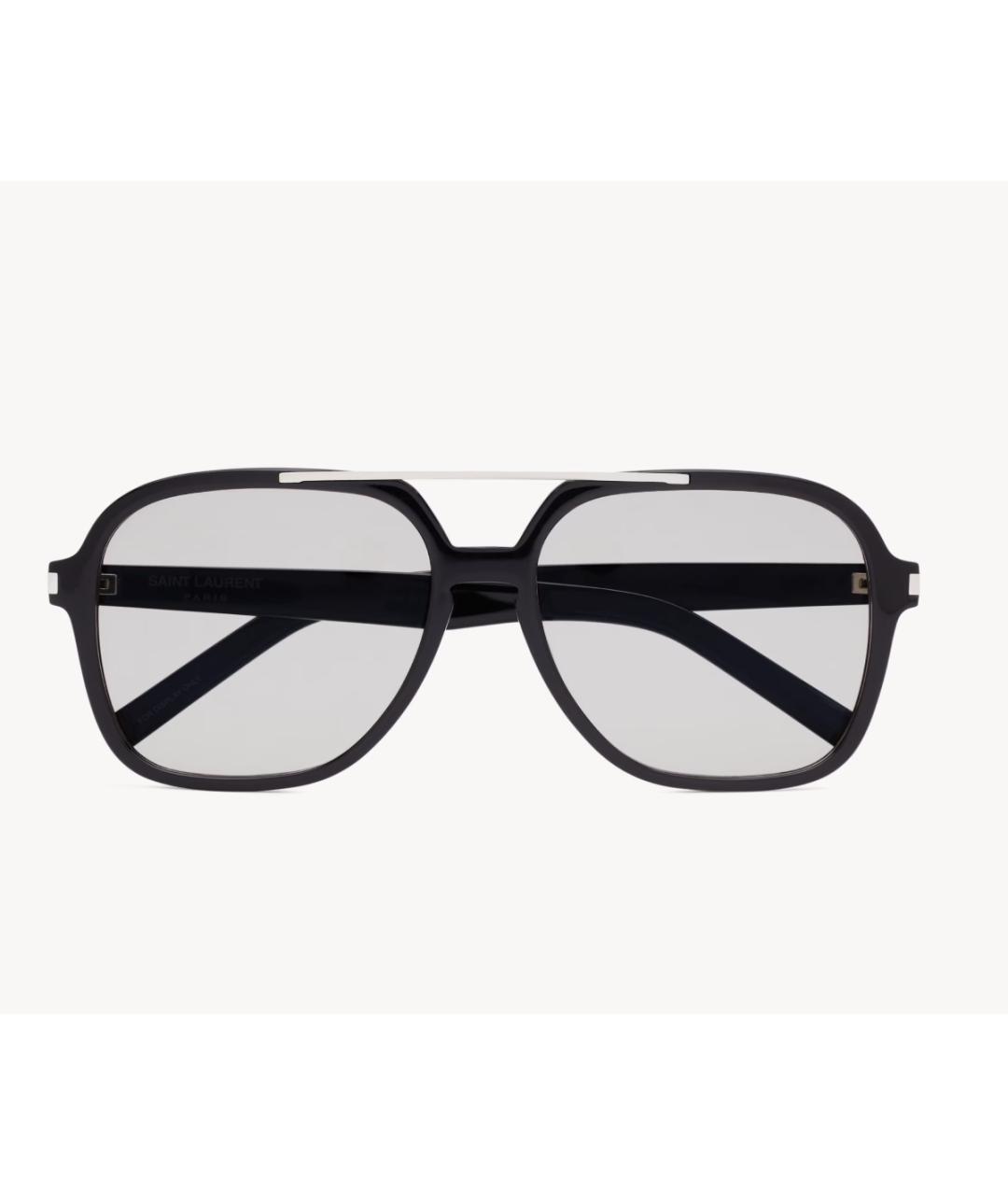 SAINT LAURENT Черные пластиковые солнцезащитные очки, фото 2